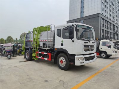 餐廚垃圾車(chē)，收集運(yùn)輸剩飯剩菜泔水垃圾我擔(dān)當(dāng)，干濕分離我本領(lǐng)大